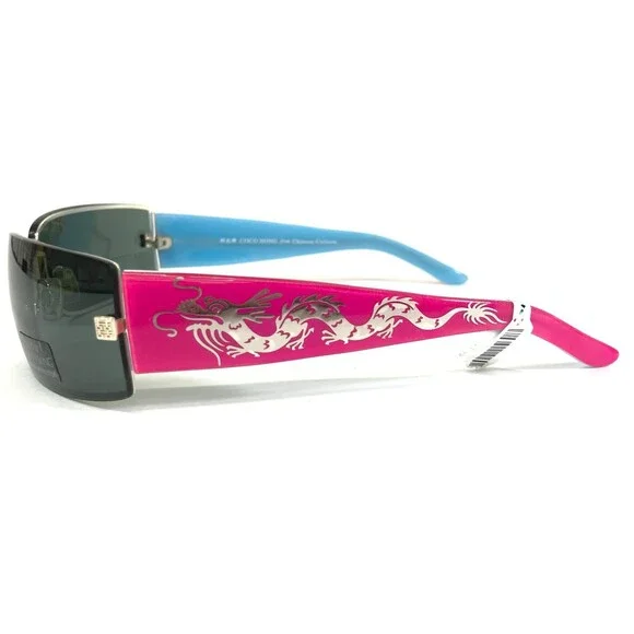 Coco Song Sunglasses COME ON Col.1 Blue Pink Square Frames with Green Lenses